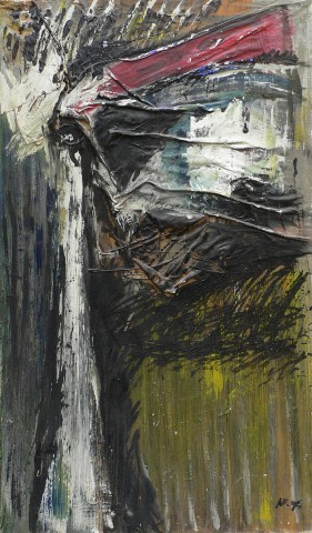 1993 martin franke, faces III, 100 x 60 cm, 1993